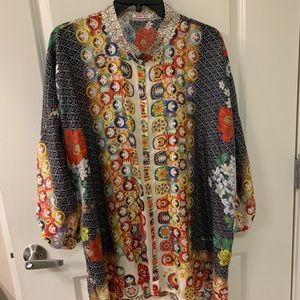 Johnny Was Russian doll silk top